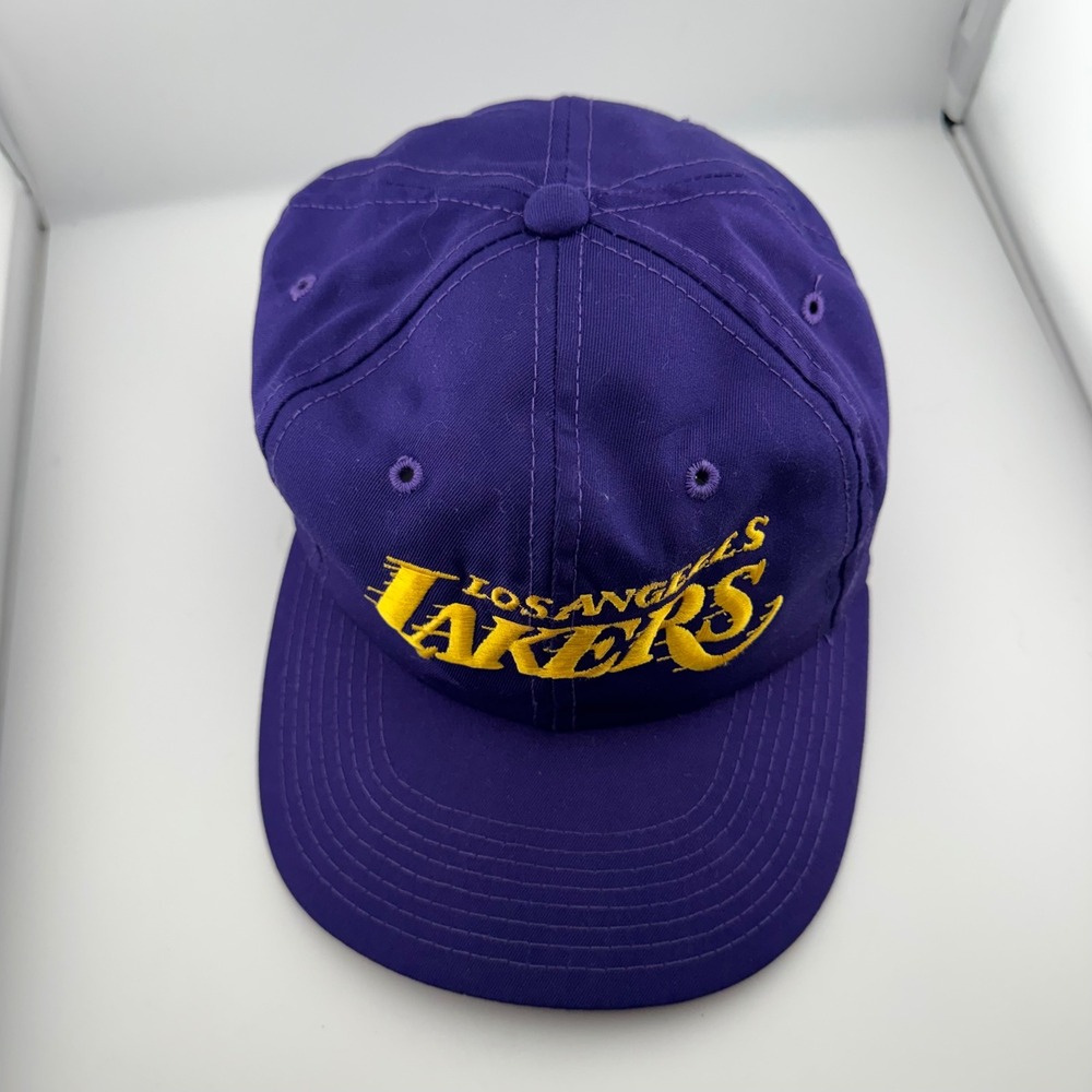 Los Angeles Lakers Script Sports Specialties Hat Purple Vintage Snapback NBA Cap - Picture 5 of 8
